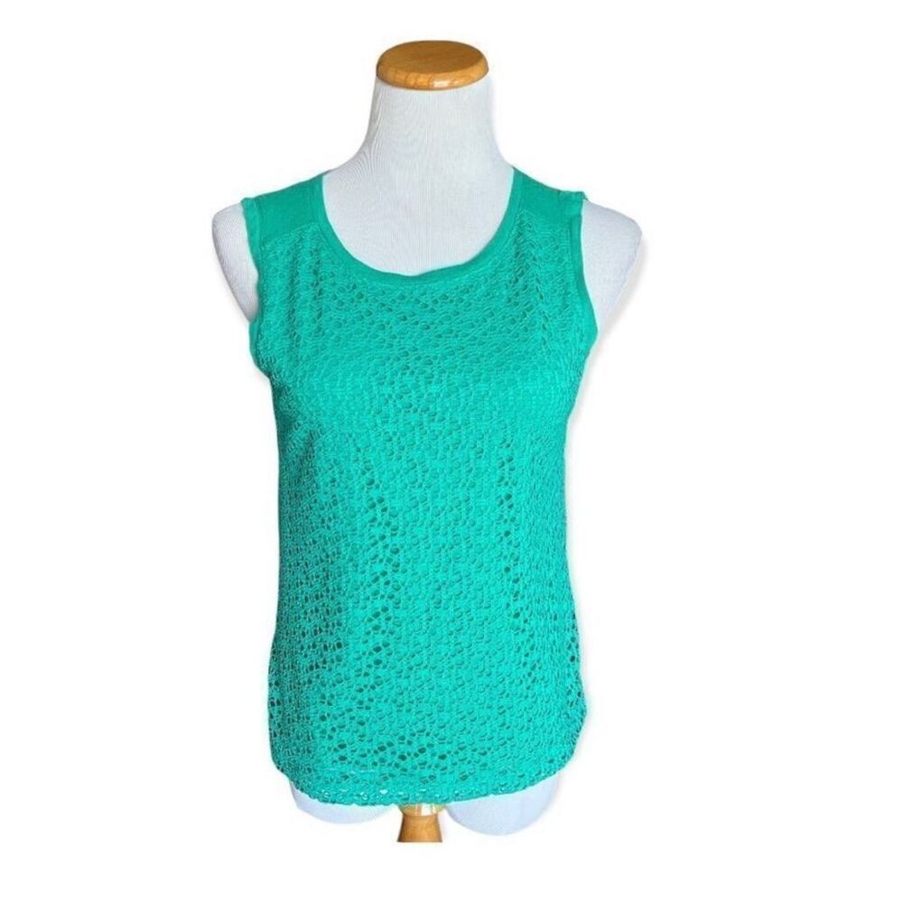 NWOT Womens Ann Taylor Loft Petites Crocheted Front Sleeveless Top - Sz S SP